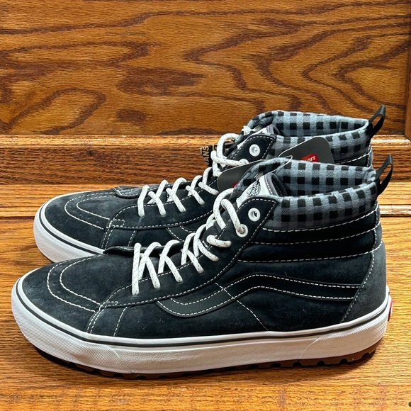 Vans Sk8‎ Hi Mte 1 Plaid Grey White Boots